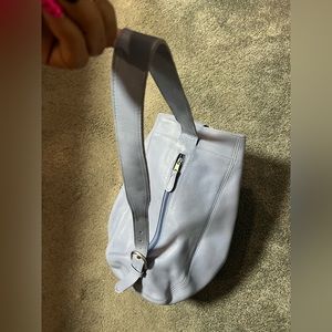 Periwinkle blue Coach side sling bag